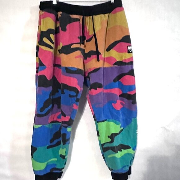 DGK camouflage sweatpants size 3x Orange Rainbow Rare Skatepunk Unisex - Picture 1 of 9